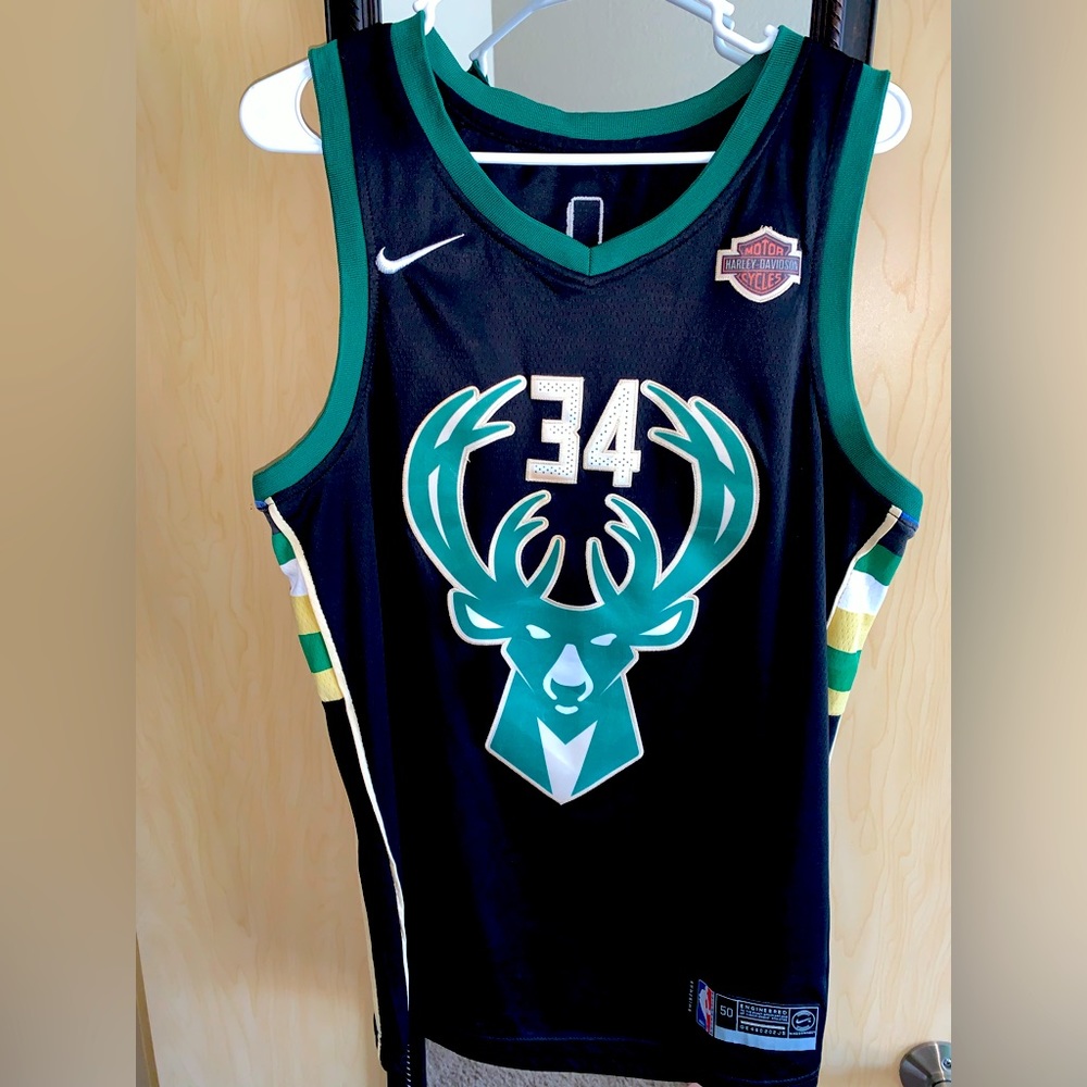 Giannis Antetokounmpo Bucks #34 Statement Black Jersey